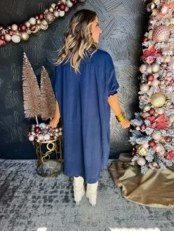 Make You Mine Relaxed Silhouette Dress- Navy -Fashion Clothing Store c2397aca2aa441f9bf5843307f129a96