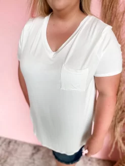 Keep Close Bamboo V Neck Top- Ivory -Fashion Clothing Store c6d042ba933e7187a4f2c28797332ef8 scaled