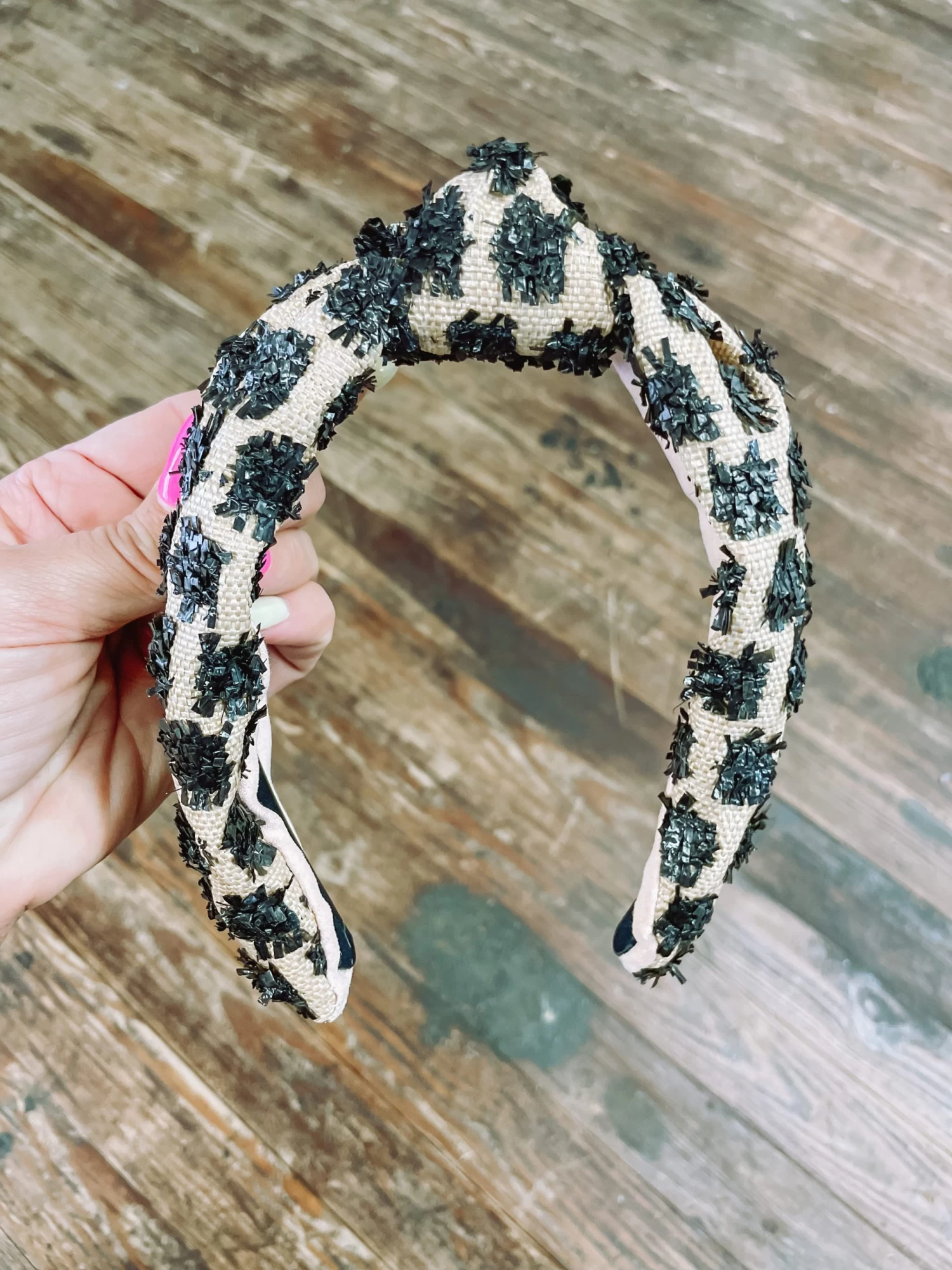 Rylee Woven Headband- Black 3 Rylee Woven Headband- Black - Image 3