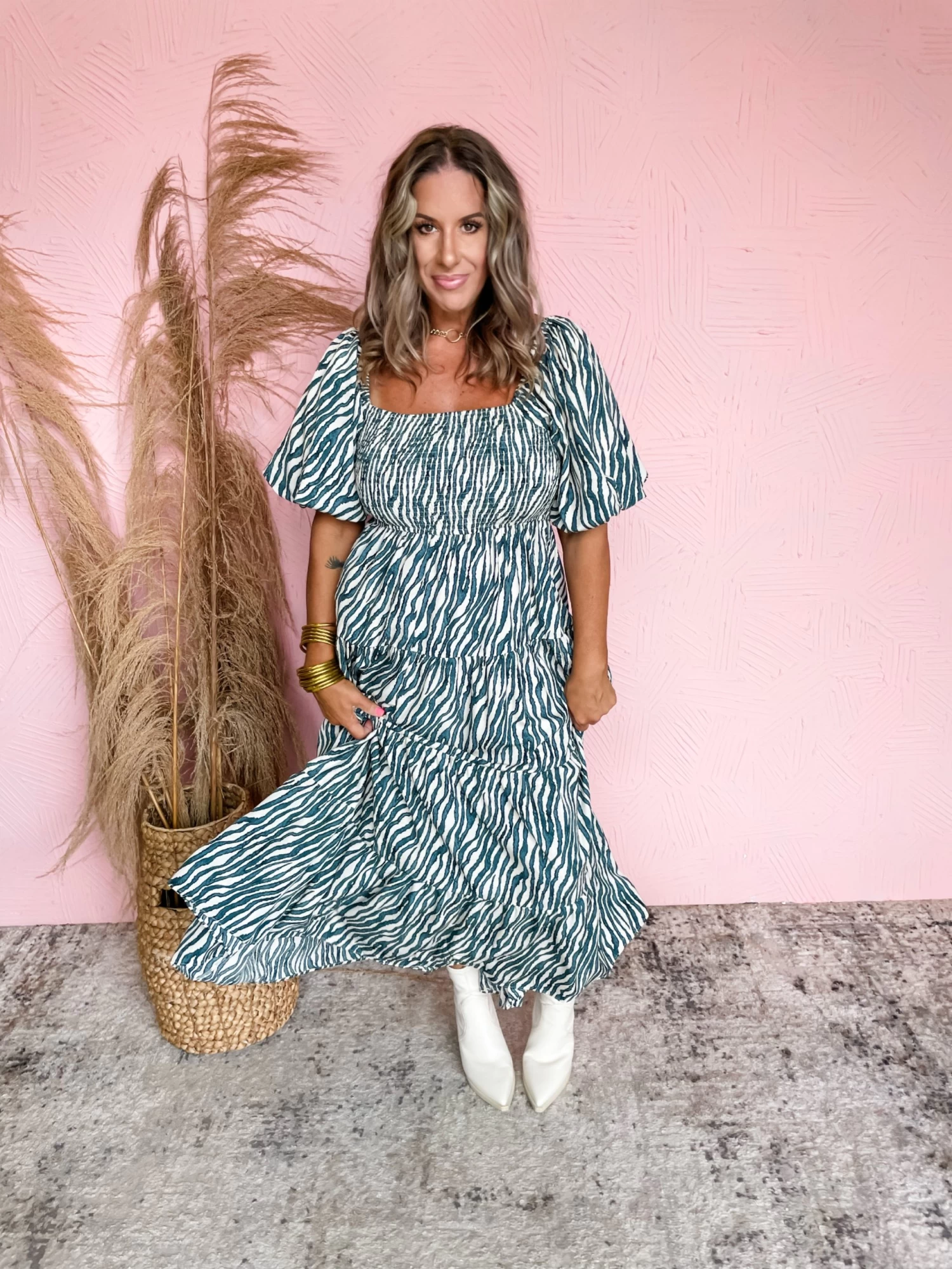 Untamed Beauty Zebra Midi Dress 2 Untamed Beauty Zebra Midi Dress - Image 2