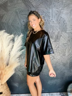 Razzle Dazzle Metallic Knit Top- Black -Fashion Clothing Store cba580c6b34a9963552e73d07c90fd68 scaled