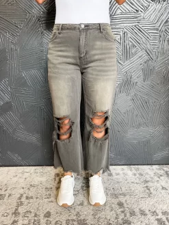 Time To Notice Vintage Pants- Black Charcoal