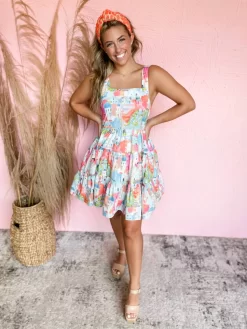 Little Santorini Square Neck Mini Dress