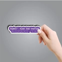 Cursive Stephen F Austin State University Sticker