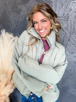 My Heart Is Full Puff Jacket- Sage -Fashion Clothing Store dc32719f2a9a377d3a45e76eebc0a783 scaled