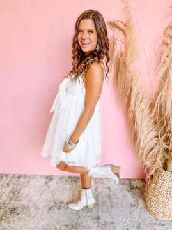 Lovely White Bow Woven Dress -Fashion Clothing Store dd5a2181607f84152bb6f39329b1c31e scaled