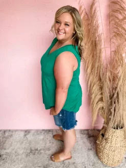 Good Days Ahead Hi Low Tank- Green -Fashion Clothing Store dfe4efd4719f3bd1dba40ff27e2c562b scaled