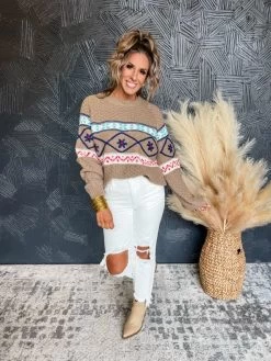 Embrace The Uncertainty Trim Detailed Sweater