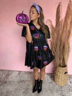 Sequin Cowboy Jack Leather Mini Dress -Fashion Clothing Store e7dbcf0b8cf9c0801f59560276e08447