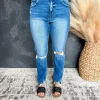 Plain As Day High Rise Straight Jeans