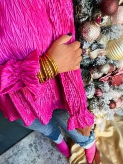 Change The Game Glossy Frill Neck Top -Fashion Clothing Store e813fa75c1cd3f70e554bd5e0de5f563