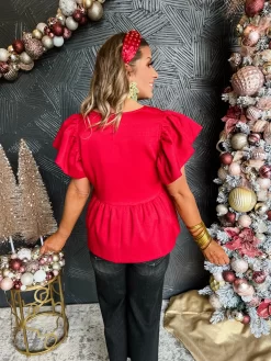 Secret Admirer Square Neck Peplum Top- Red 9 Secret Admirer Square Neck Peplum Top- Red -Fashion Clothing Store eb3e20704b53e09b20cd5b2f445901cb scaled