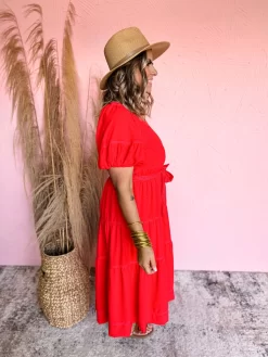 Pretty In Red Balloon Sleeve Dress -Fashion Clothing Store ec559dbe87151b8c65aebe481c84a9c1 scaled