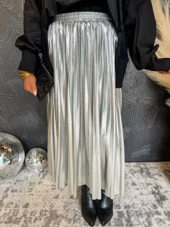 Hear Me Out Metallic Skirt