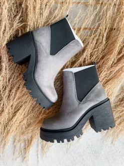 Trinity Booties- Dark Grey