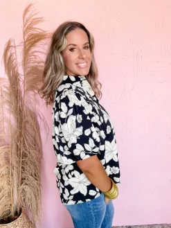 Midnight Blooms Floral Button Down Top -Fashion Clothing Store f002ea95038bc8236a9db9dc4e72760a scaled