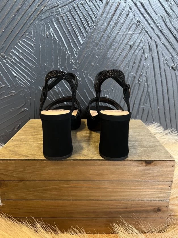 Noria Black Rhinestone Heels 2 Noria Black Rhinestone Heels - Image 2