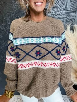 Embrace The Uncertainty Trim Detailed Sweater -Fashion Clothing Store f8c131d1dd32c7607eaaa2d5467af432