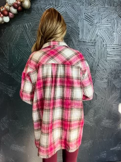 Break The Cycle Plaid Shacket- Magenta -Fashion Clothing Store f97bcc8fa380d02d26c1849cd851d8ef scaled