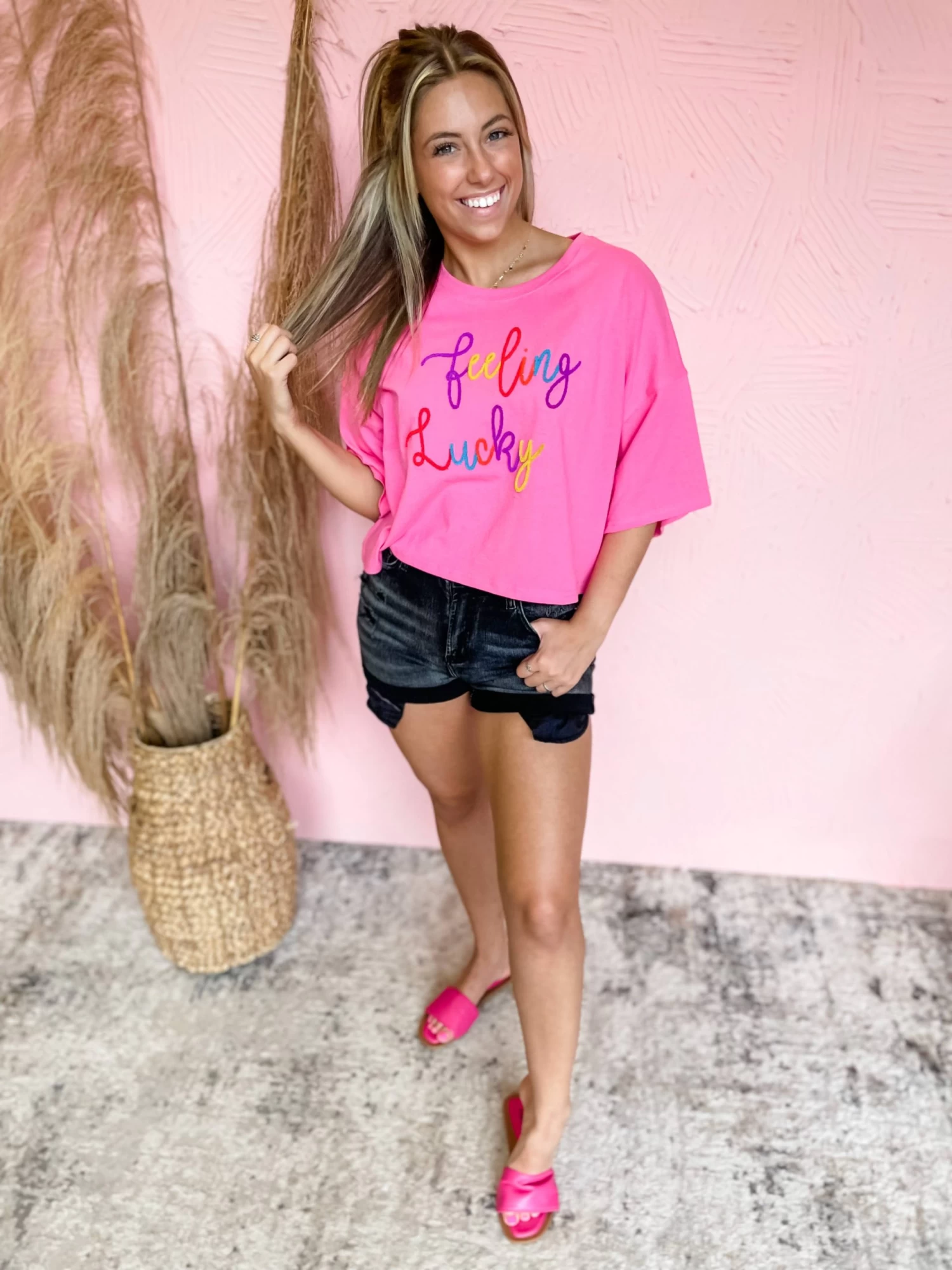 Feeling Lucky Patch Cropped Tee 2 Feeling Lucky Patch Cropped Tee - Image 2