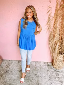 Blue Skies Embroidered Babydoll Top -Fashion Clothing Store ff962461ccb17edd2be0603f0b5d6af6 scaled