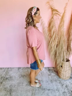 Keep Close Bamboo V Neck Top- Vintage Rose -Fashion Clothing Store ffd2af9fb90d849fbe872d44ac0c6ec4 scaled