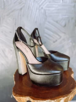 Fashion Clothing Store 29 Reese Platform Chunky Pumps- Black